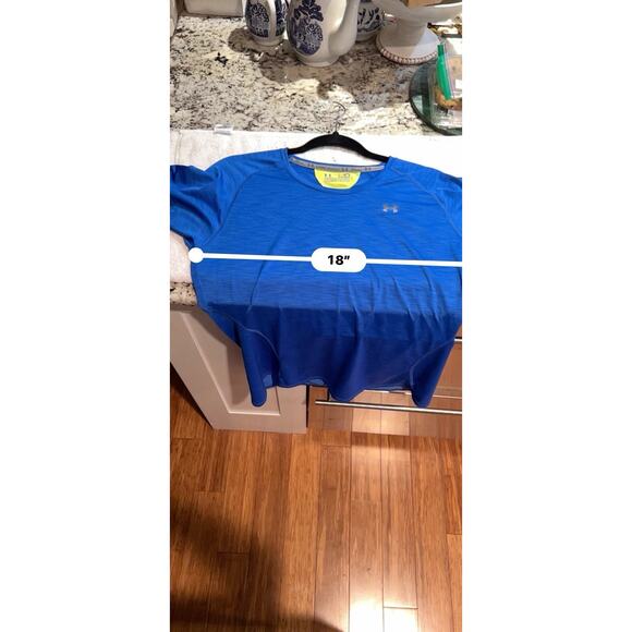 UnderArmor Headgear Blue SemiFitted Polyester Spandex Short Sleeve Size Medium - Picture 8 of 10